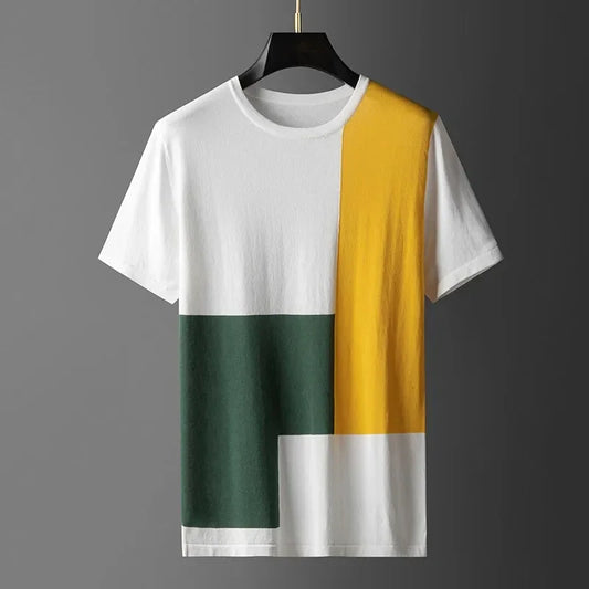 Harajuku Funny Striped Print Men's T Shirt O-neck Short Sleeve Tops Men Clothing Summer Daily Casual Tees Oversized T-shirts