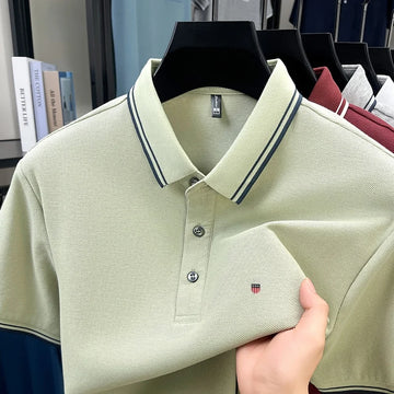 100% purecotton high-end fashion brand custom embroidery new pattern polo shirt summer men's golf comfortable casual T-shirt top