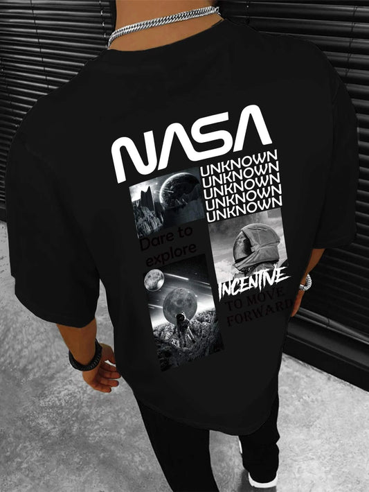 Men Cotton T-shirt Luxury Brand Fashion Big Size Top Casual Crew Neck Short Sleeve Streetwear Classic New Arrival Print Tee 4XL