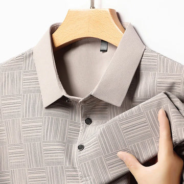 2024 Men's New Printed Business Casual Short sleeved