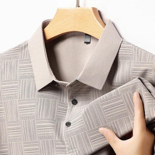 2024 Men's New Printed Business Casual Short sleeved