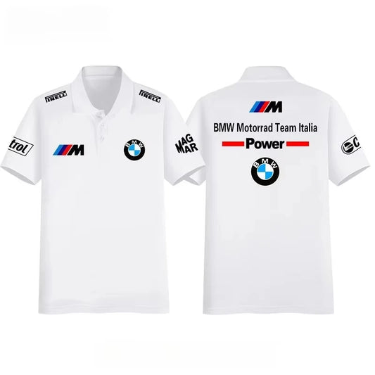 BMW Racing Suit Team Male and Female Racing Fans POLO Shirts Summer Loose Riding Motorcycle Off-Road T-Shirts